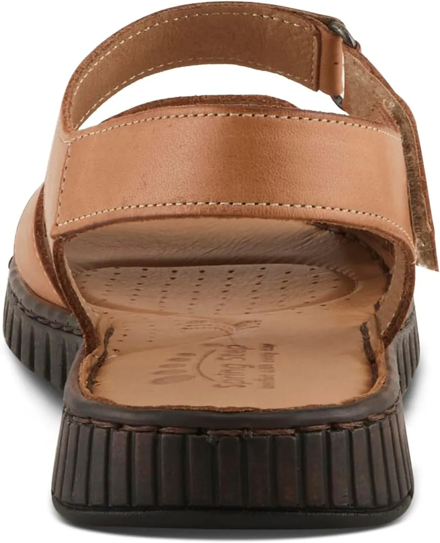 Spring Step NOCHELLA Women's Soft Leather Sandals - Hook and Loop Closure, All-Day Comfort