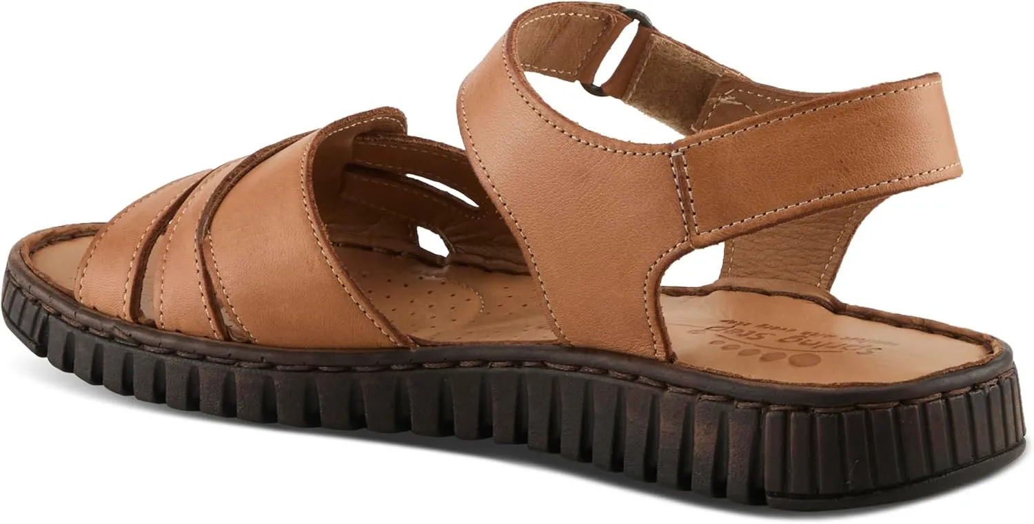 Spring Step NOCHELLA Women's Soft Leather Sandals - Hook and Loop Closure, All-Day Comfort