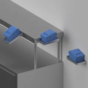 Stainless Steel Printer Tray, Mounts to Wall or Shelf Edge