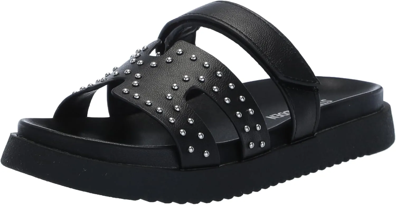 Steve Madden Girls Shoes Girls Mayven Slide Sandal, Black Multi, 2 Little Kid
