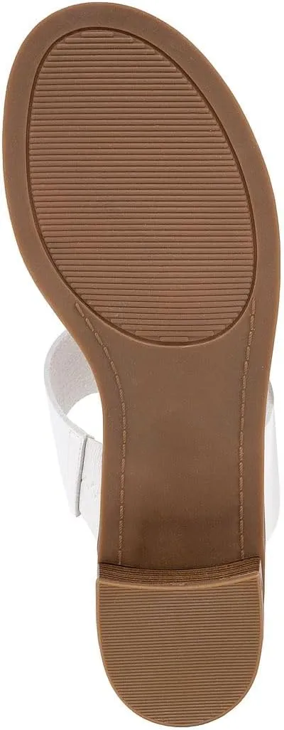 Sugar Women's Heeled Two Band Slide Sandal: Square Open Toe, Low Block Chunky Heels, Slip-On Comfort - Halo