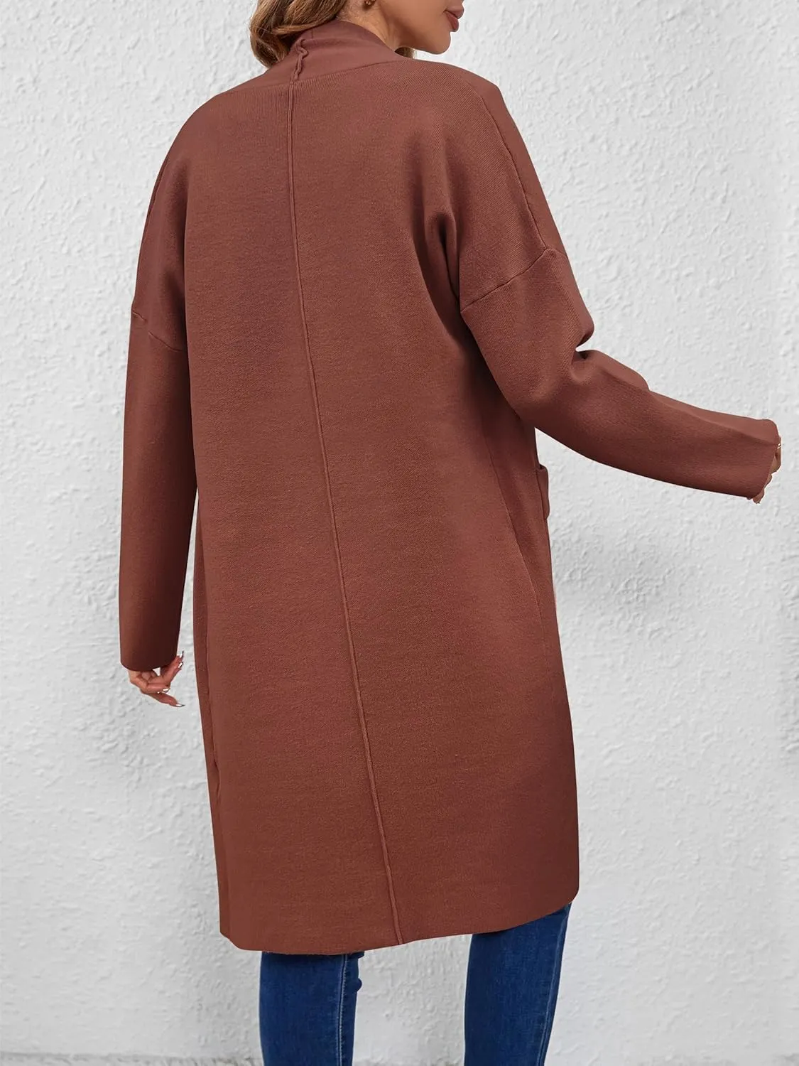 SuperPrity Womens Cardigan Sweater Fall Fashion 2024 Casual Oversized Knit Open Front Long Coatigan Jacket Coat Trendy Outfit
