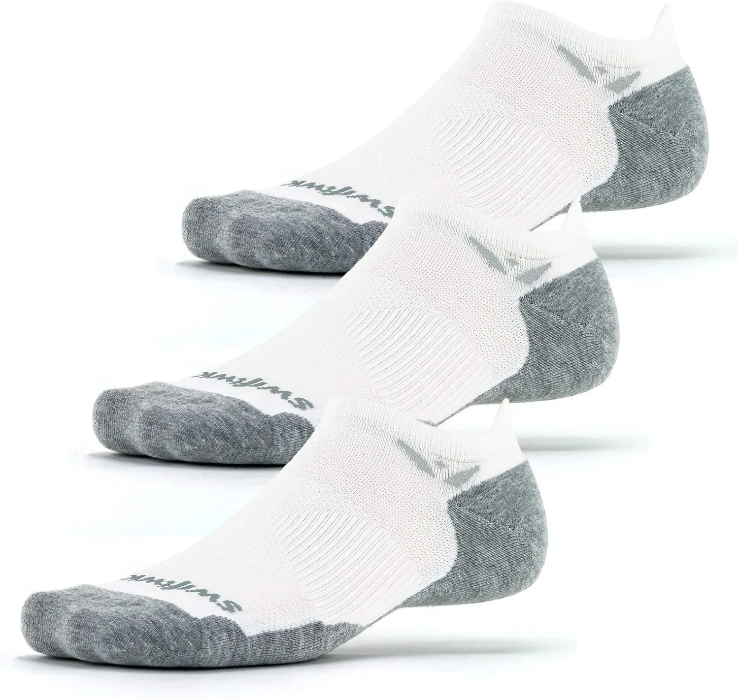 Swiftwick- MAXUS (3 Pairs) No Show Tab Running & Golf Socks, Maximum Cushion