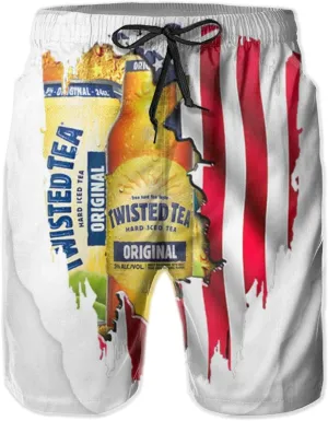 T-Wisted T-Ea Mens Swim Trunks Casual Beach Shorts Quick Dry Summer Boardshorts with Pockets Surf Short Board