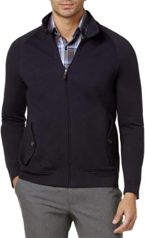 Tasso Elba Mens Quilted Zip Front Jacket