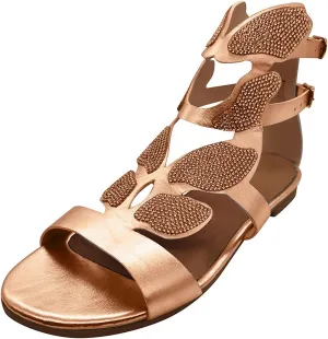 Temperament Flat Bottom Sandals for Women Minimalist Summer Casual Cool Shoes Rhinestone Decorative Sandals