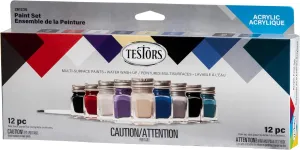 Testors Acrylic Auto Truck Acrylic Paint Sets, White, 0.5 Liters, 281236