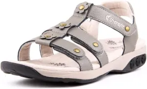 Therafit Claire Women's Leather Gladiator Adjustable Sandal - for Plantar Fasciitis/Foot Pain