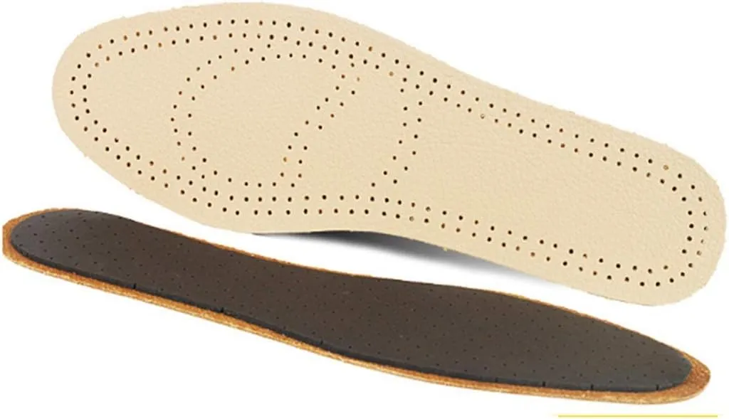 Thin Breathable Deodorant Leather Insoles Pigskin Instantly Absorb Sweat Replacement Inner Soles Shoes Insole Pads (Size : 43-44) (37)