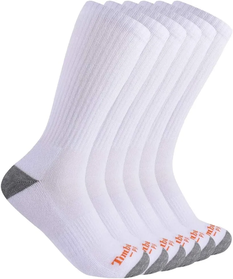 Timberland PRO Men's 6-Pack Performance Crew Length Socks