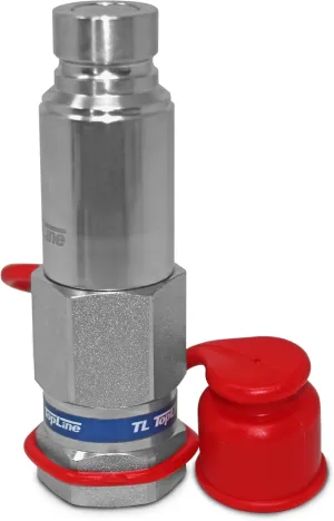TL88 3/4" NPT Flat Face Connect Under Pressure Hydraulic Quick Coupler Set for Bobcat Skid Steer, 1/2" Body ISO 16028