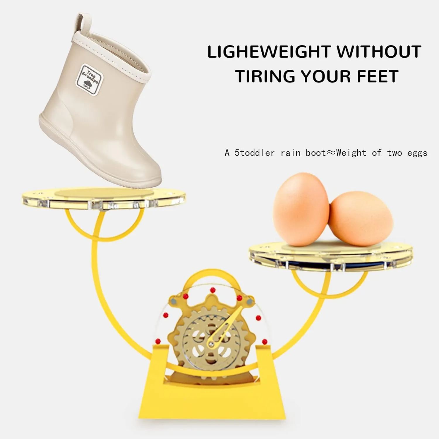 Toddler Kids Rain Boots for Boys Girls Easy-on Lightweight Waterproof Rainboots Baby