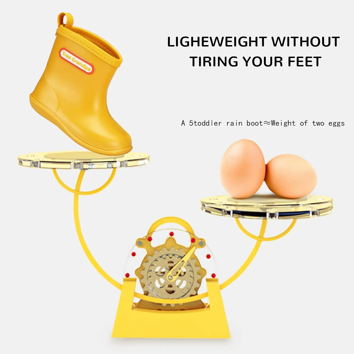 Toddler Kids Rain Boots for Boys Girls Easy-on Lightweight Waterproof Rainboots Baby