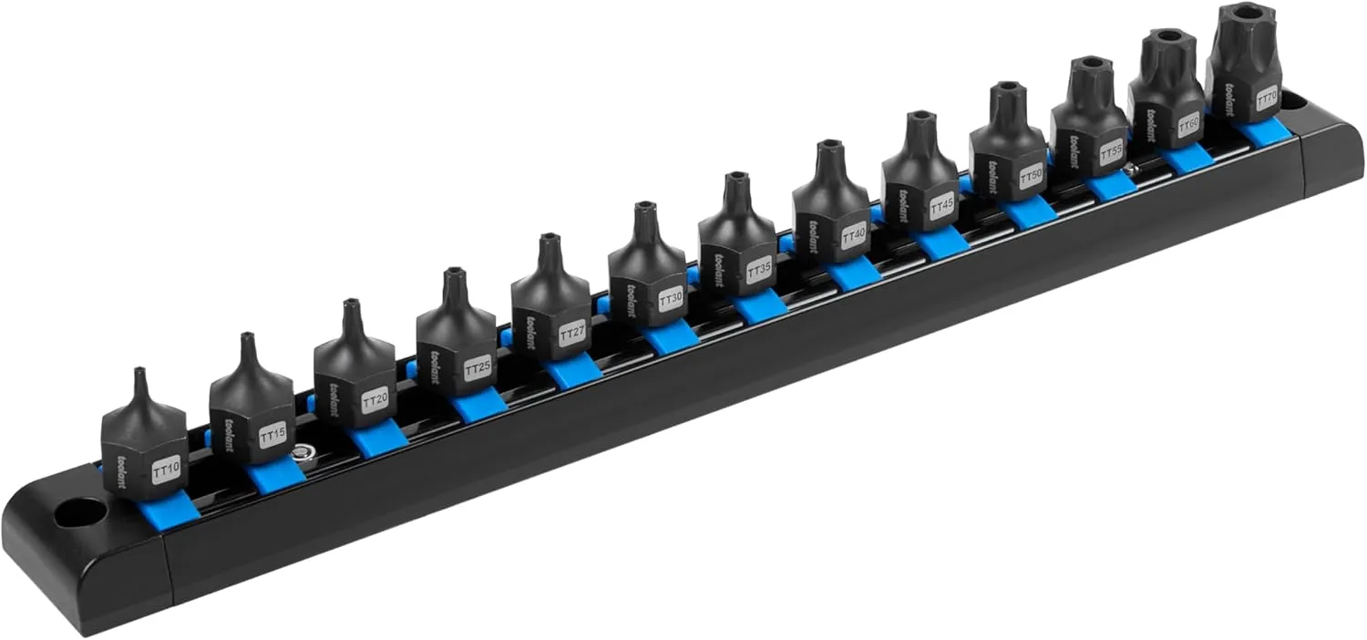 toolant 3/8"drive impact torx bit socket set 13PCS,Hex Drive,TT10-TT70, S2 Steel Air Drive Torx Socket set,Impact Grade