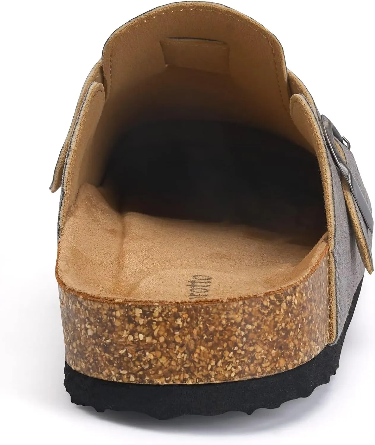 Torotto Womens Mens Clogs Cork Footbed Suede Slippers Arch Support Potato Shoes with Adjustable Buckle