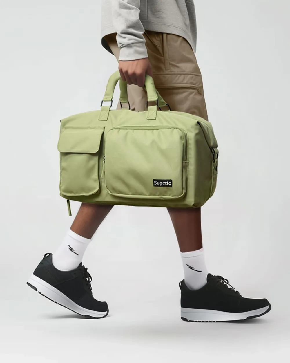 Travel Duffle Bag Carry On Weekender Bags for women, Duffel bag Small Gym Bag for Women men with Shoe Compartment