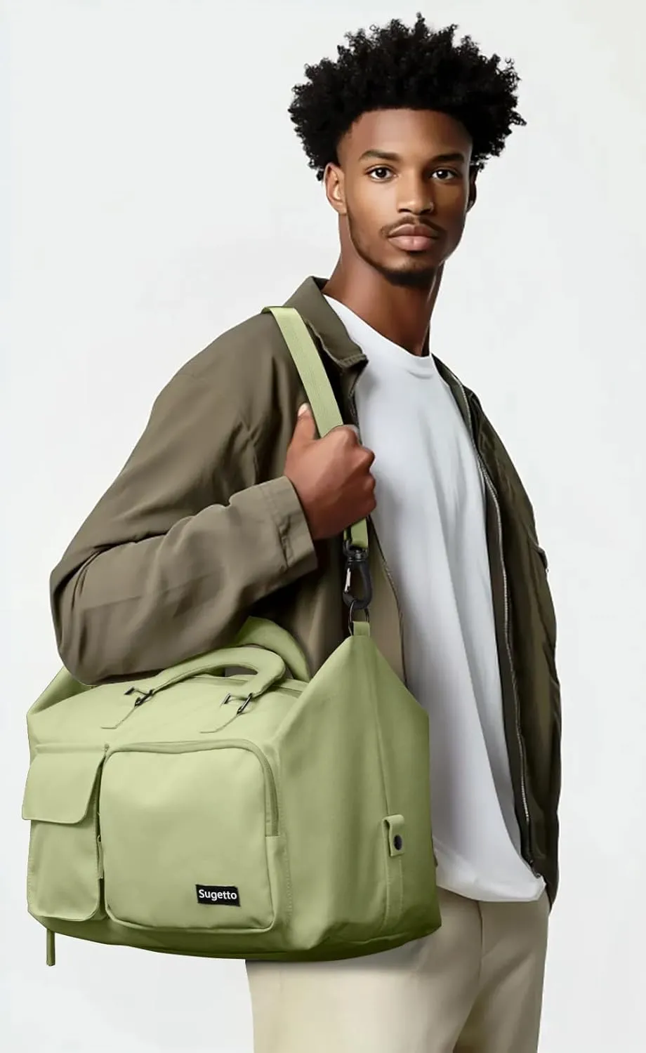 Travel Duffle Bag Carry On Weekender Bags for women, Duffel bag Small Gym Bag for Women men with Shoe Compartment