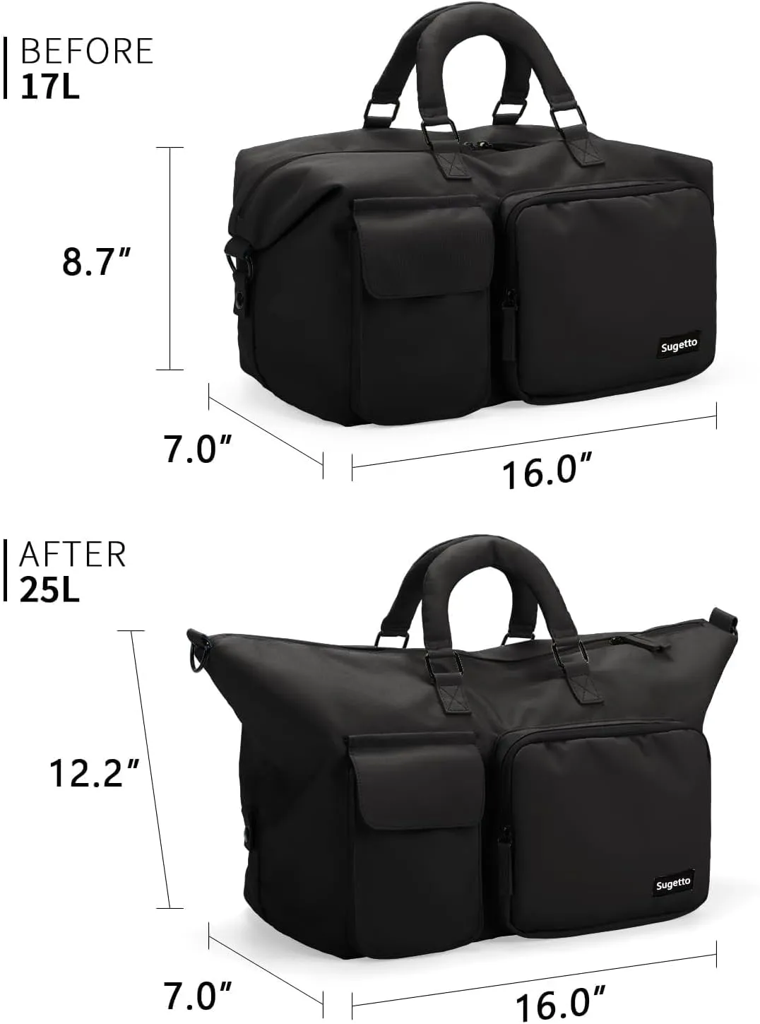 Travel Duffle Bag Carry On Weekender Bags for women, Duffel bag Small Gym Bag for Women men with Shoe Compartment