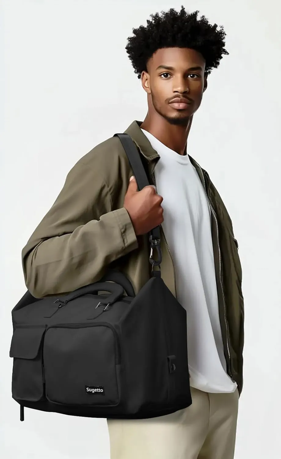 Travel Duffle Bag Carry On Weekender Bags for women, Duffel bag Small Gym Bag for Women men with Shoe Compartment