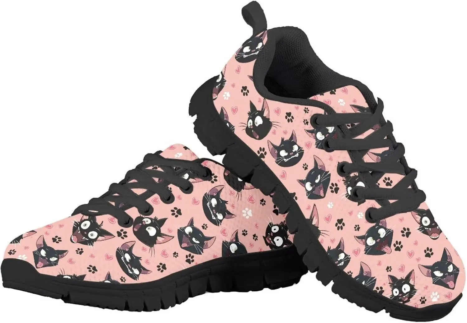 Trendy Girls Running Shoes Cartoon Animals Sneakers Kids Athletic Shoes