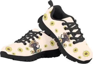 Trendy Girls Running Shoes Cartoon Animals Sneakers Kids Athletic Shoes