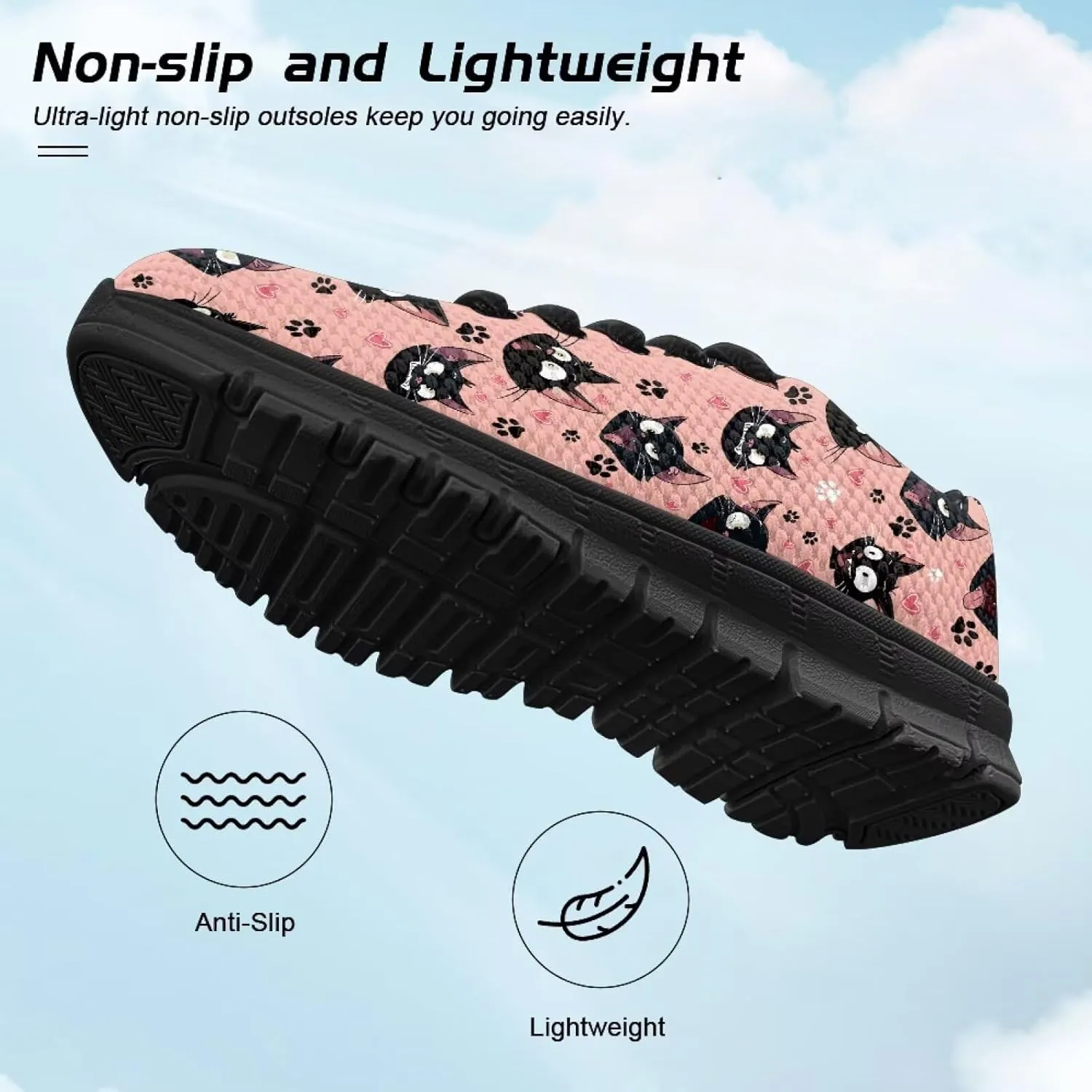 Trendy Girls Running Shoes Cartoon Animals Sneakers Kids Athletic Shoes