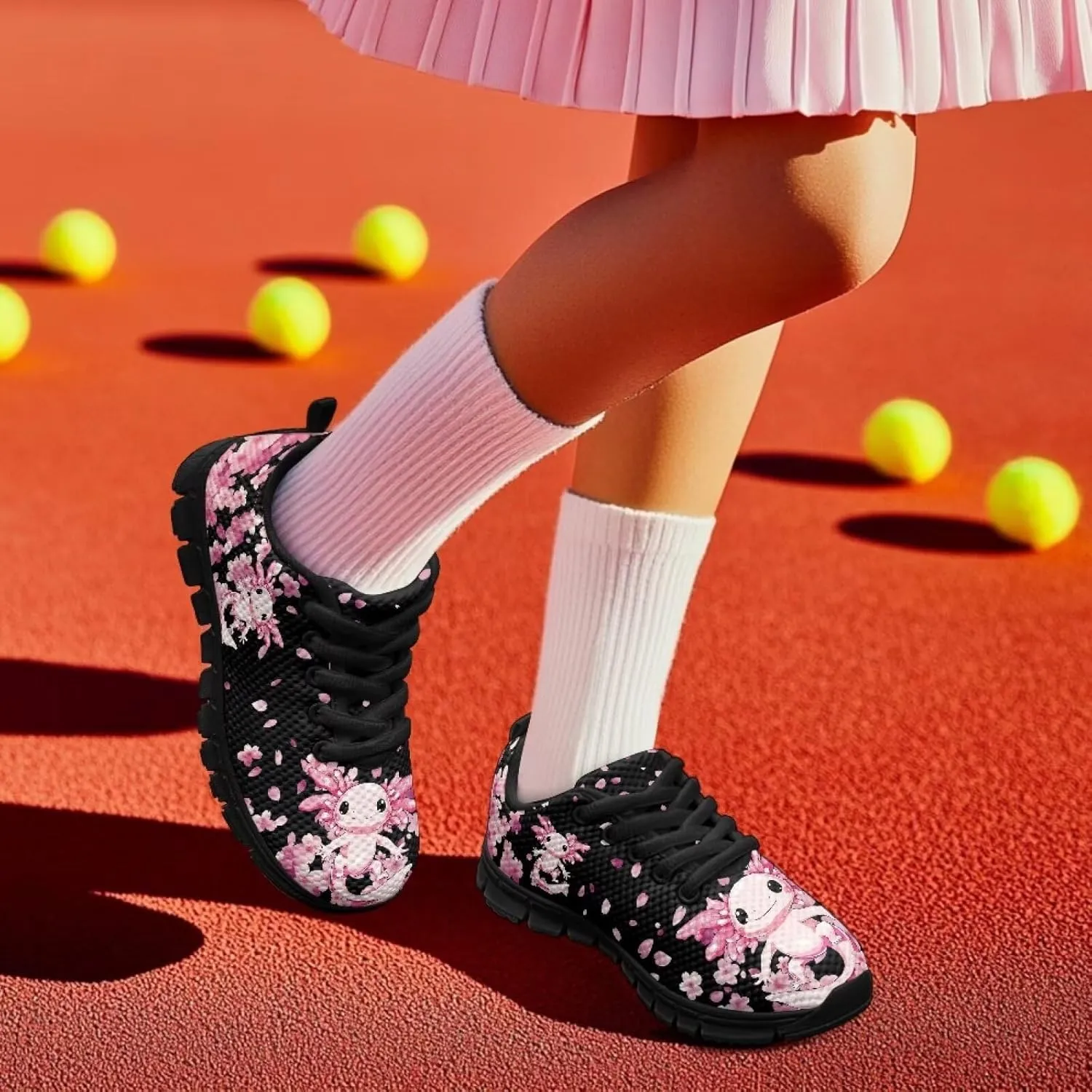 Trendy Girls Running Shoes Cartoon Animals Sneakers Kids Athletic Shoes