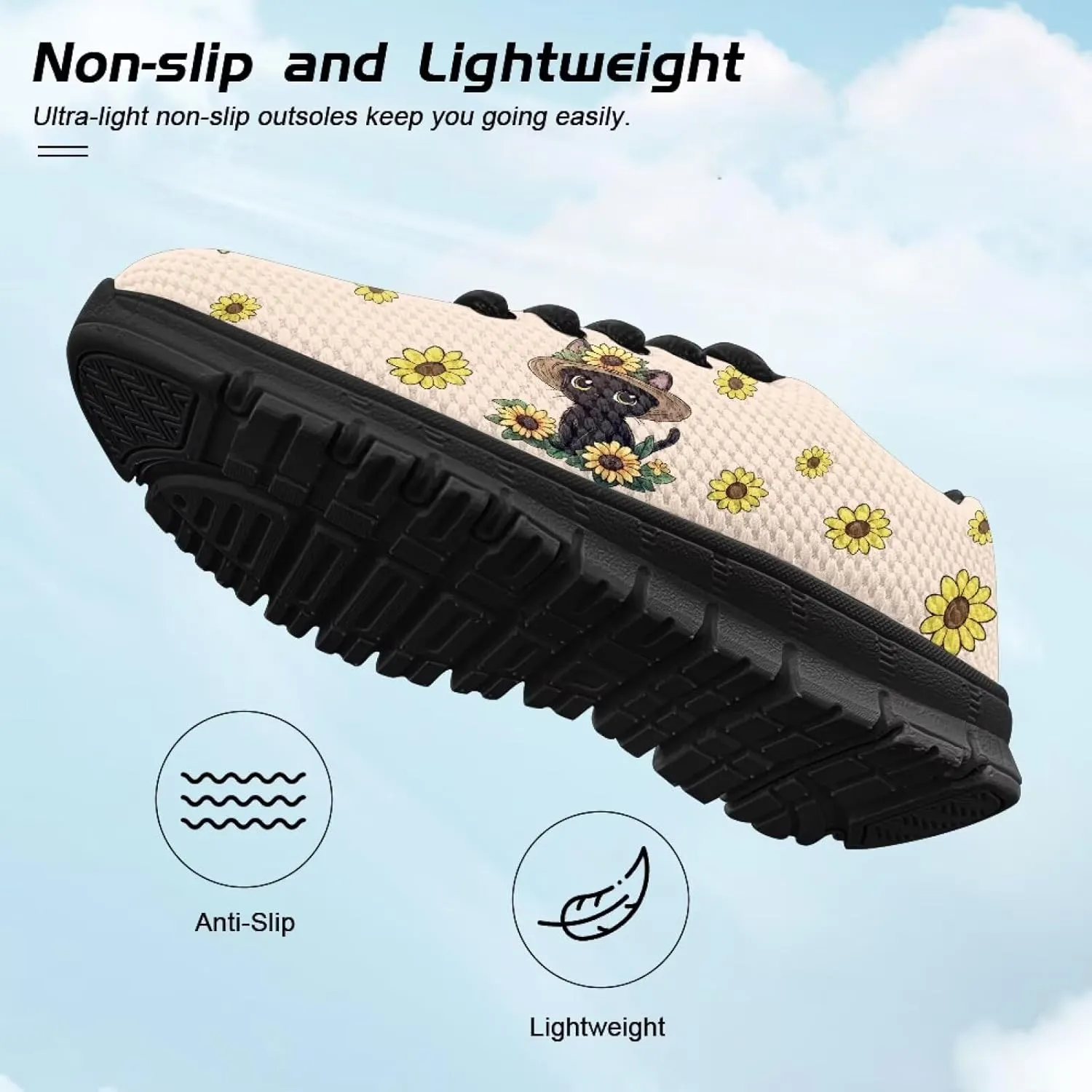 Trendy Girls Running Shoes Cartoon Animals Sneakers Kids Athletic Shoes