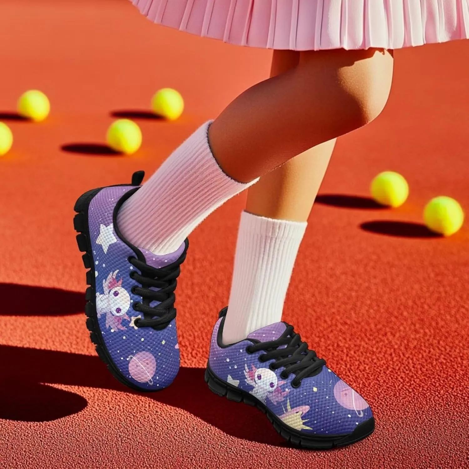 Trendy Girls Running Shoes Cartoon Animals Sneakers Kids Athletic Shoes