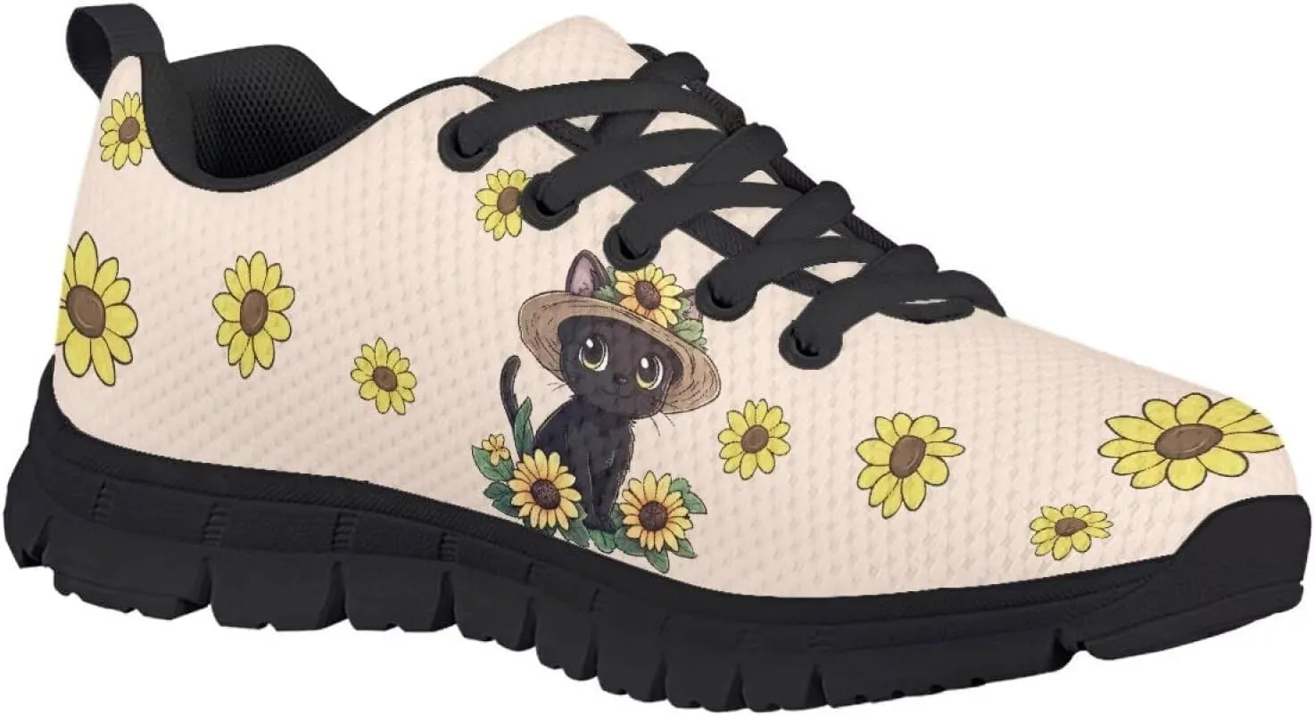 Trendy Girls Running Shoes Cartoon Animals Sneakers Kids Athletic Shoes