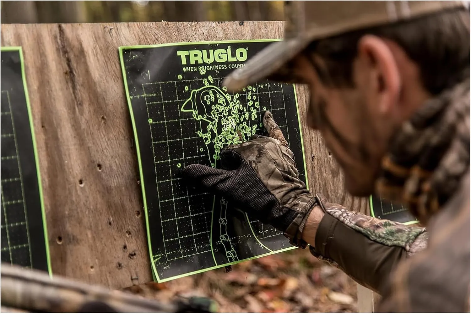TRUGLO 12X12 Tru-See 5-Diamond Bright Fluorescent Self-Adhesive High-Visible Reactive Splatter Targets, Available in 6, 12, 25 or 50-Pack Options