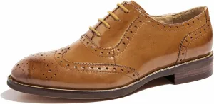 U-lite Women's Perforated Lace-up Wingtip Leather Flat Oxfords Vintage Oxford Shoes Brogues…