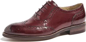 U-lite Women's Perforated Lace-up Wingtip Leather Flat Oxfords Vintage Oxford Shoes Brogues…