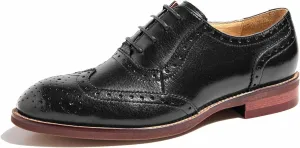 U-lite Women's Perforated Lace-up Wingtip Leather Flat Oxfords Vintage Oxford Shoes Brogues…