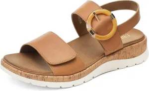 UBFEN Womens Flat Sandals Arch Support Open Toe Walking Comfy Casual Low Wedge Summer Shoes