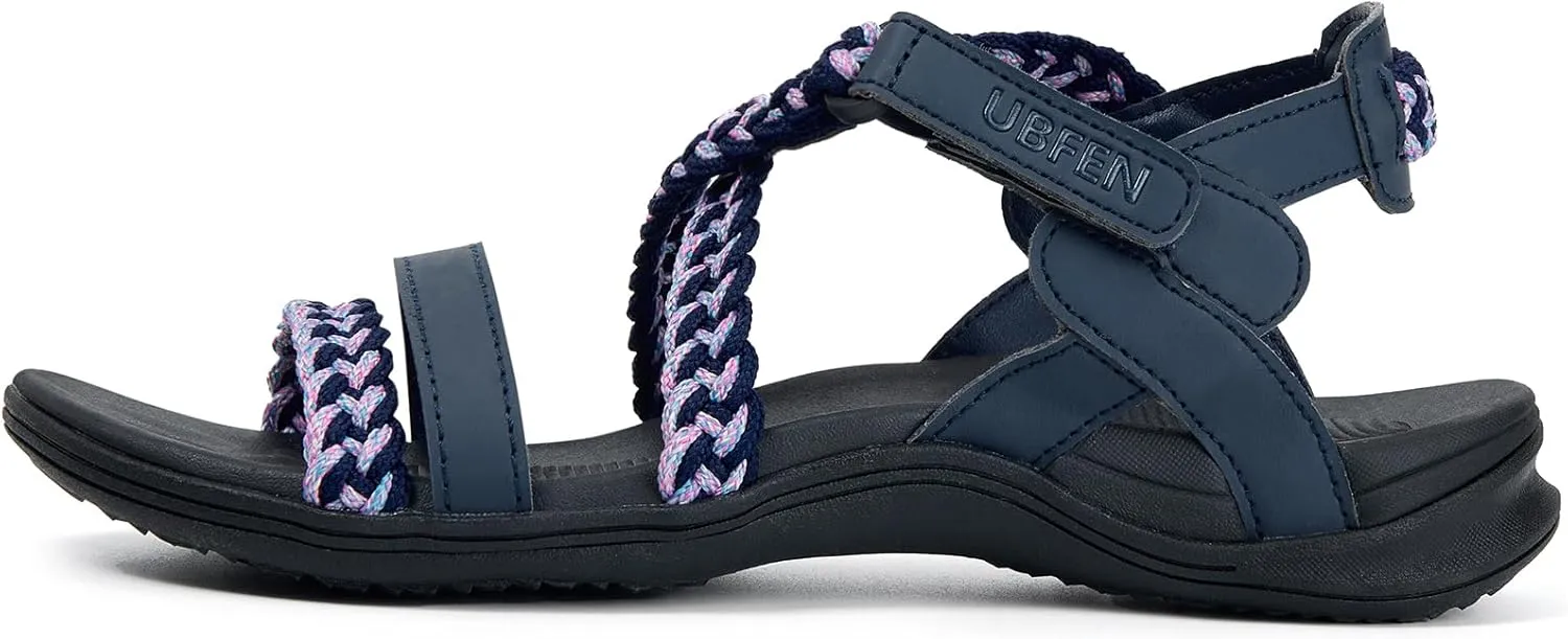 UBFEN Womens Hiking Sandal Sport Sandal Outdoor Comfortable with Adjustable Straps