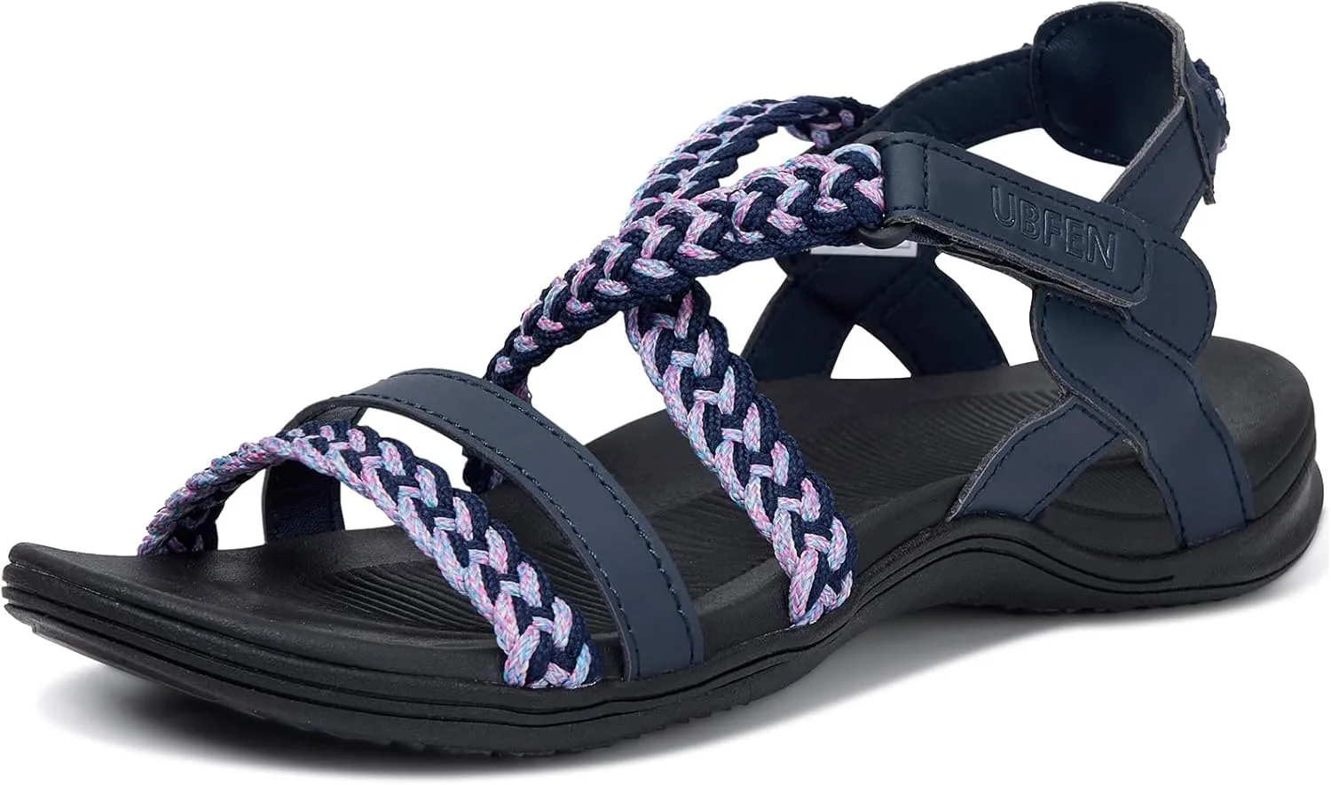 UBFEN Womens Hiking Sandal Sport Sandal Outdoor Comfortable with Adjustable Straps