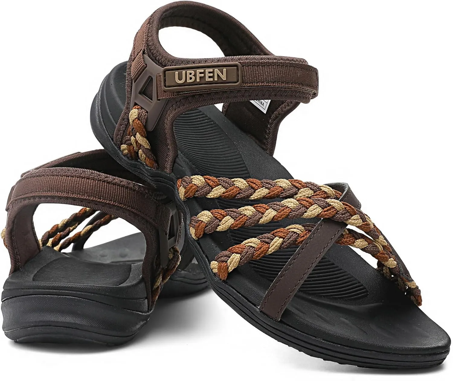 UBFEN Womens Hiking Sandals Sport Walking Adjustable Hook Ankle Straps Comfortable Outdoor Beach Athletic Shoes