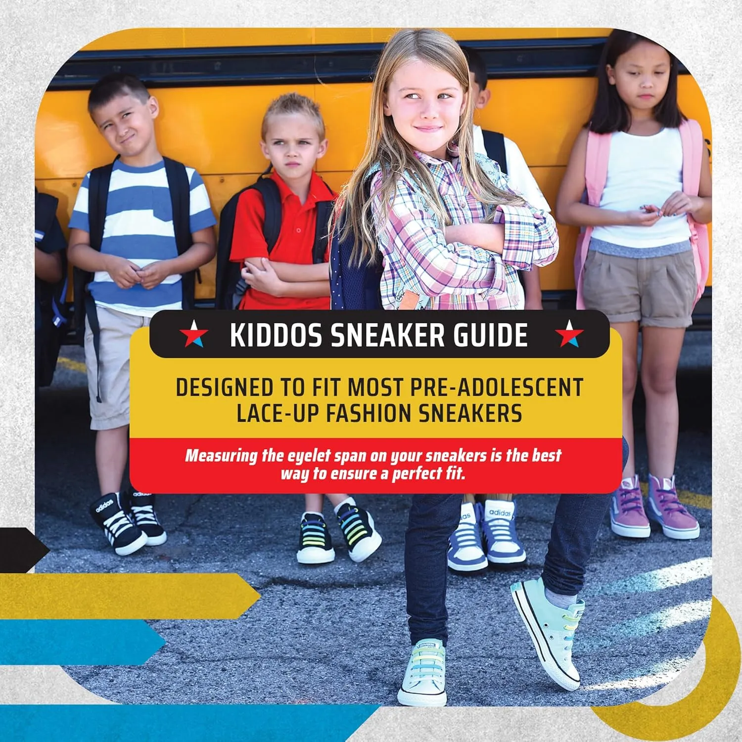 uLace Kiddos No-Tie Shoelaces - Elastic Shoe Laces for Sneakers | Stretchy, Elastic Laces | Easy Installation - 14 Laces