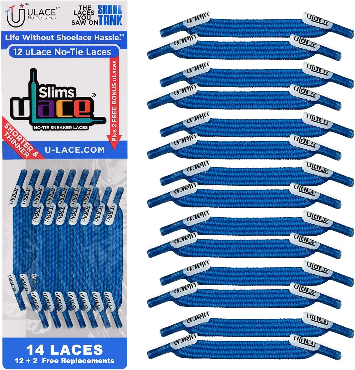 uLace Kiddos No-Tie Shoelaces - Elastic Shoe Laces for Sneakers | Stretchy, Elastic Laces | Easy Installation - 14 Laces
