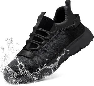 ulogu Non Slip Steel Toe Work Shoes for Men Women,Waterproof Lightweight Comfy Safety Roofing Sneakers