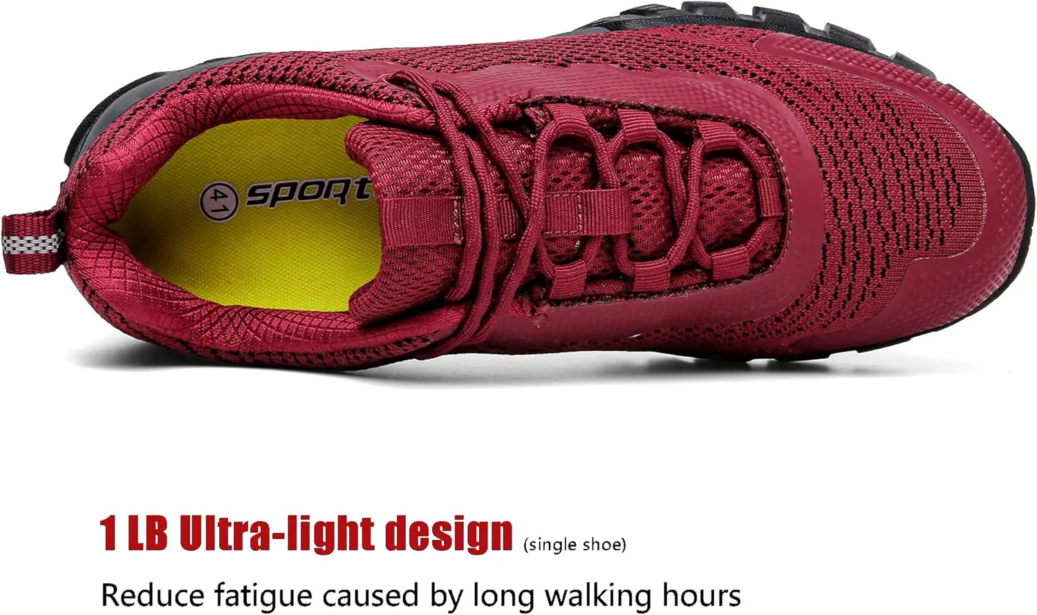 ulogu Women's Waterproof Hiking Shoes Lightweight Non-Slip Comfy All Day Walking Work Sneakers 6-Month Warranty