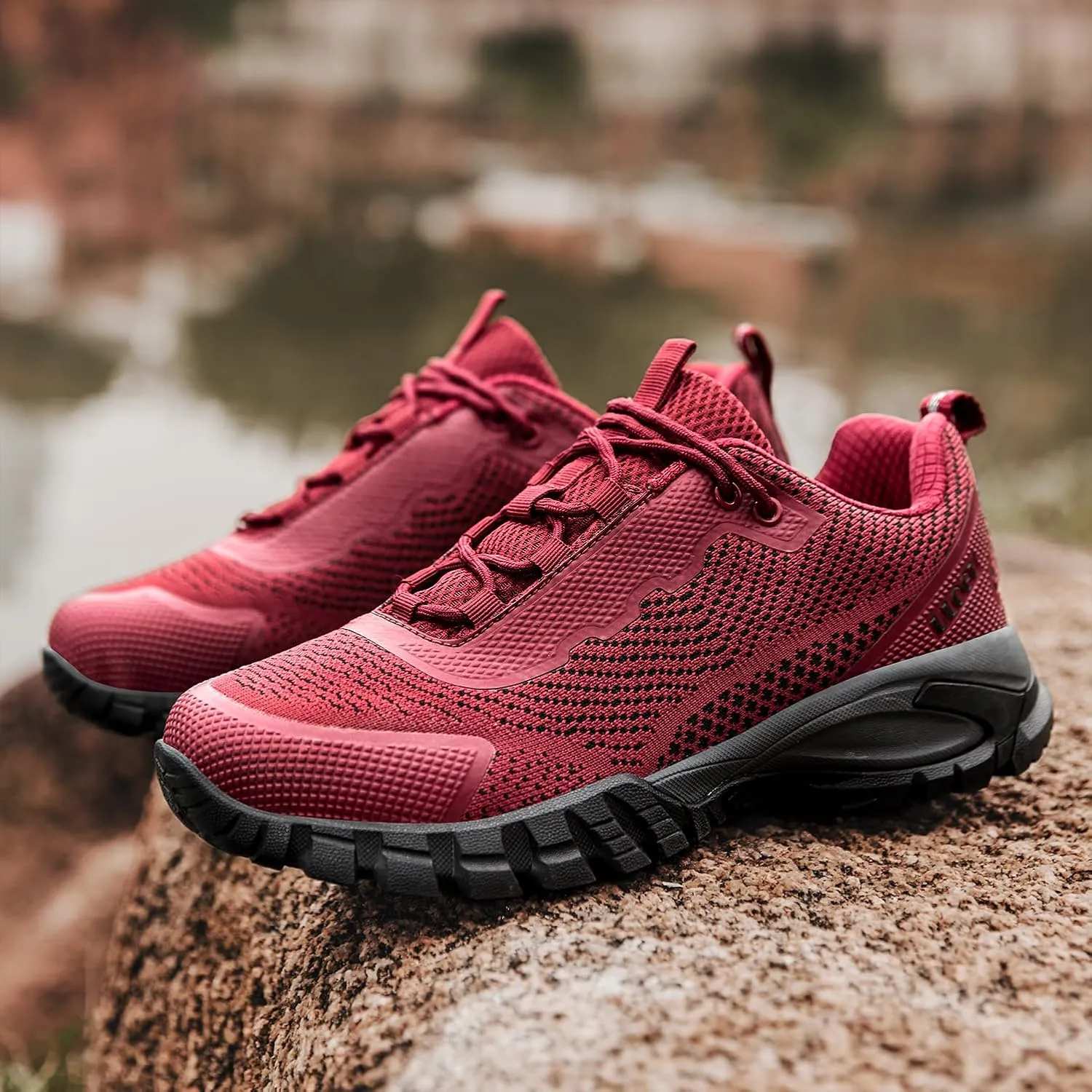 ulogu Women's Waterproof Hiking Shoes Lightweight Non-Slip Comfy All Day Walking Work Sneakers 6-Month Warranty