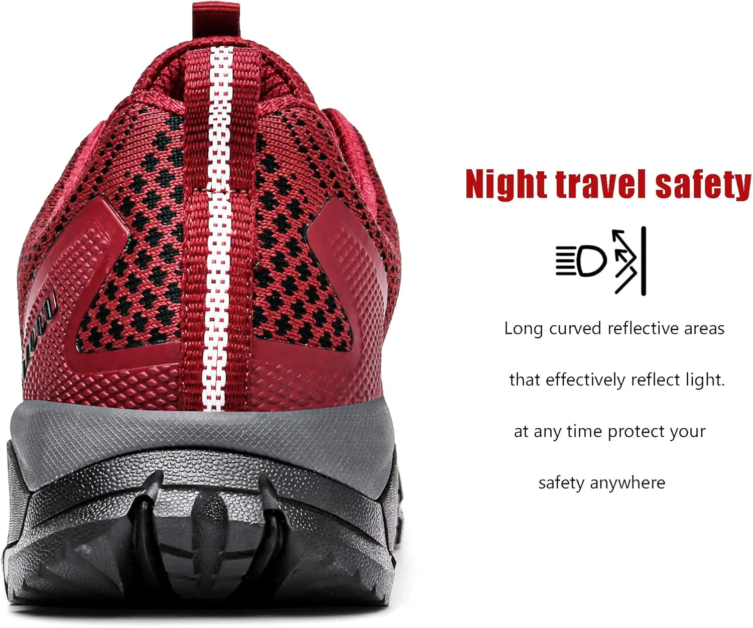 ulogu Women's Waterproof Hiking Shoes Lightweight Non-Slip Comfy All Day Walking Work Sneakers 6-Month Warranty