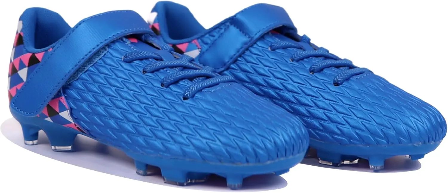 Unisex-Child Athletic Outdoor Training Soccer Cleats for Youth | Little/Big Kid Firm Ground Football Shoes | Lightweight
