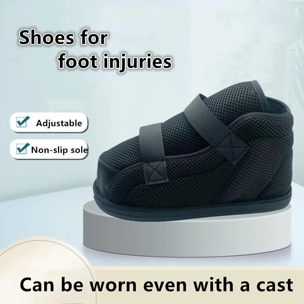 Unisex Medical Walking Shoe,Orthopedic Rehabilitation Cast Shoes,Adjustable Recovery Shoe,Rehabilitation shoes for Post Surgery,Fractured Foot,Sprains,Left or Right（Large）