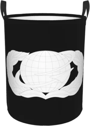 United States Air Force Manpower & Personnel Badge Laundry Basket Waterproof Collapsible Laundry Hamper with Easy Carry Handles Storage Box Clothes Hamper