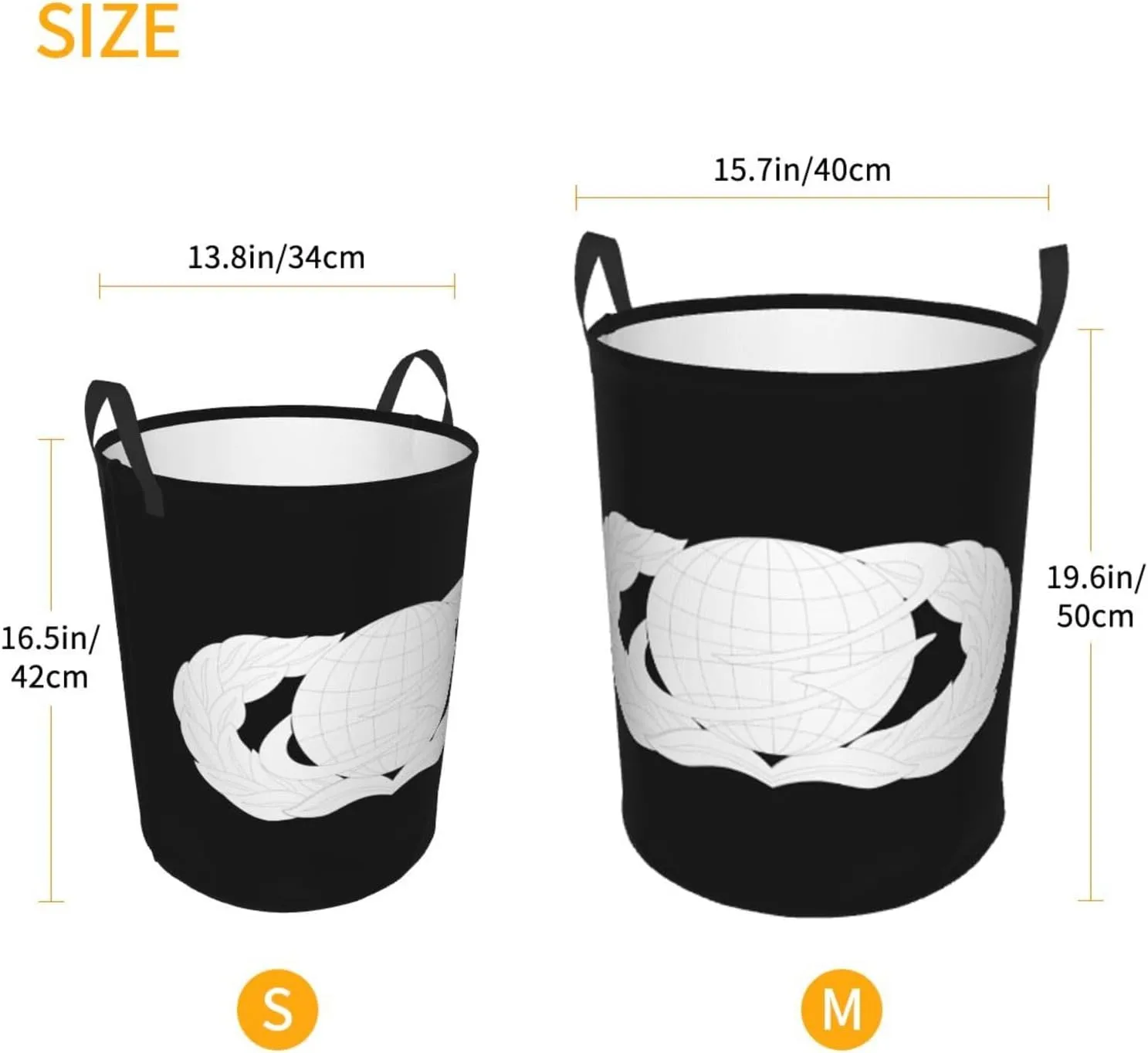 United States Air Force Manpower & Personnel Badge Laundry Basket Waterproof Collapsible Laundry Hamper with Easy Carry Handles Storage Box Clothes Hamper