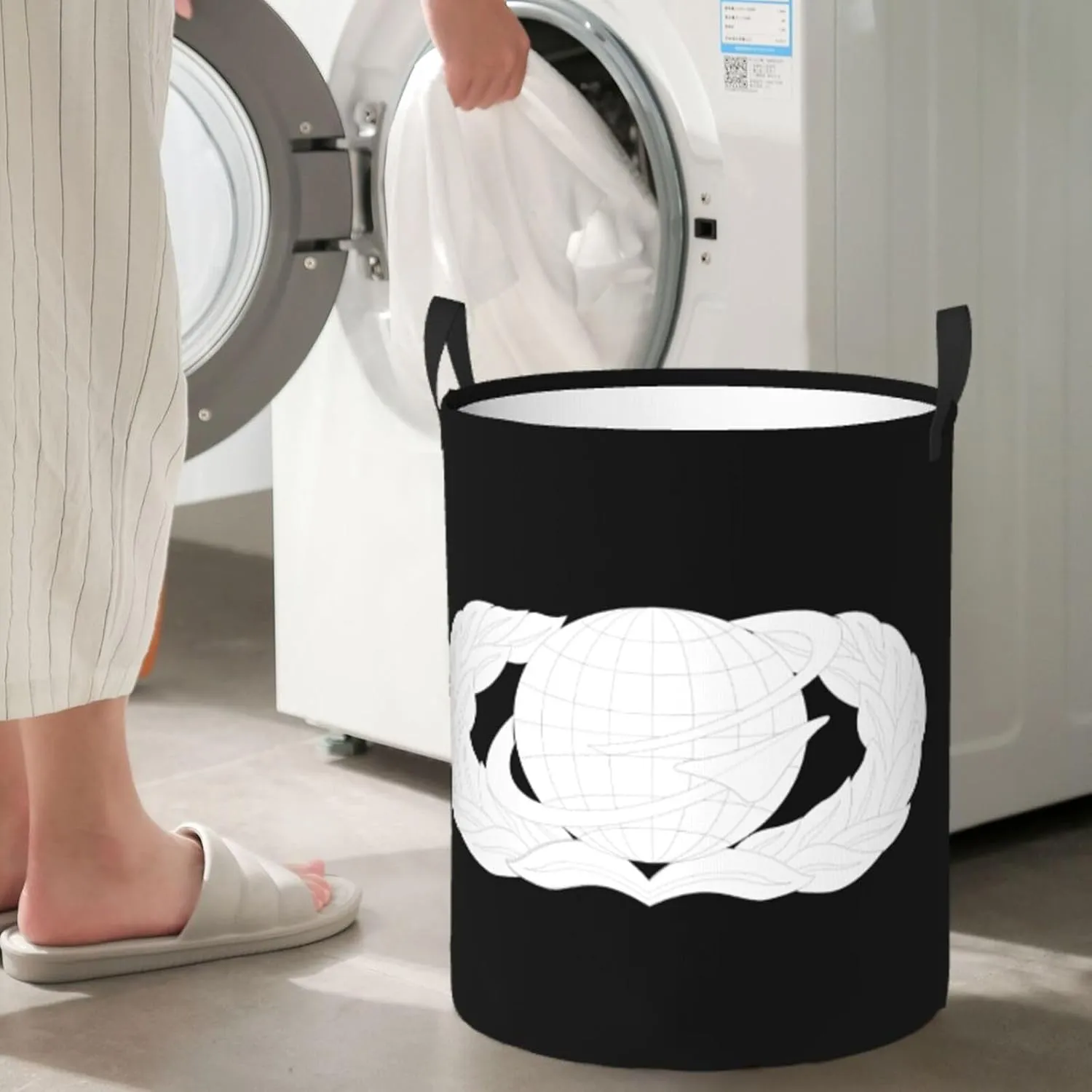 United States Air Force Manpower & Personnel Badge Laundry Basket Waterproof Collapsible Laundry Hamper with Easy Carry Handles Storage Box Clothes Hamper