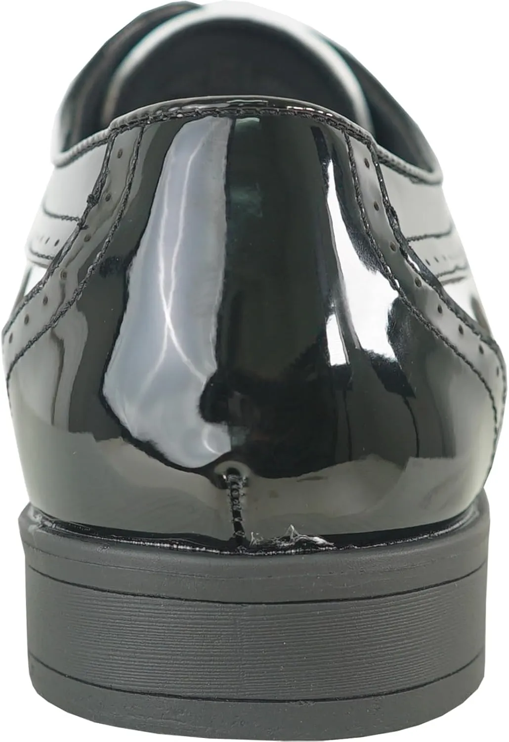 VANGELO Men Dress Shoe TAB and Tux Oxford Formal Tuxedo for Prom Wedding Uniform Medium and Wide Width Black Grey Ivory White Patent